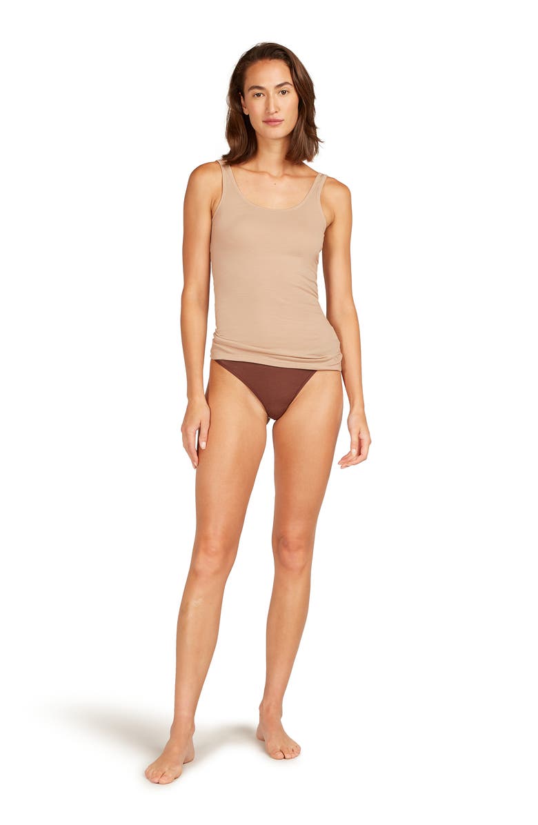 Icebreaker Siren Merino Wool Blend Tank, Alternate, color, Praline