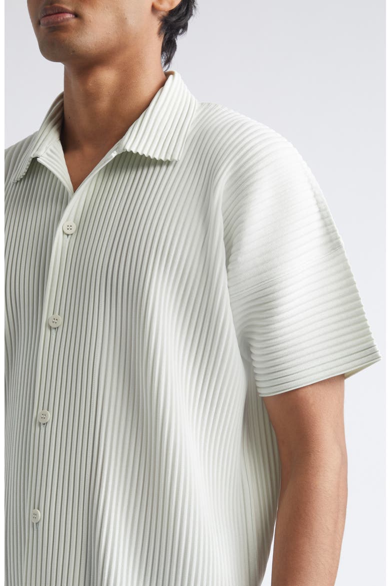 Monthly Colors May Pleated Camp Shirt, Alternate, color, DUOMO GREEN
