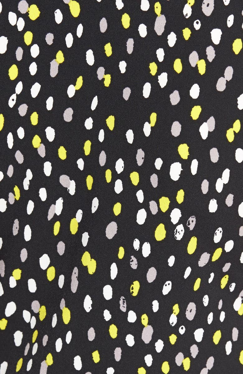 Chaus 'Scattered Drops' Print Cap Sleeve Faux Wrap Top, Alternate, color,