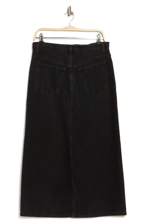 Frame The Angled Seam Midaxi Skirt In Inkwell