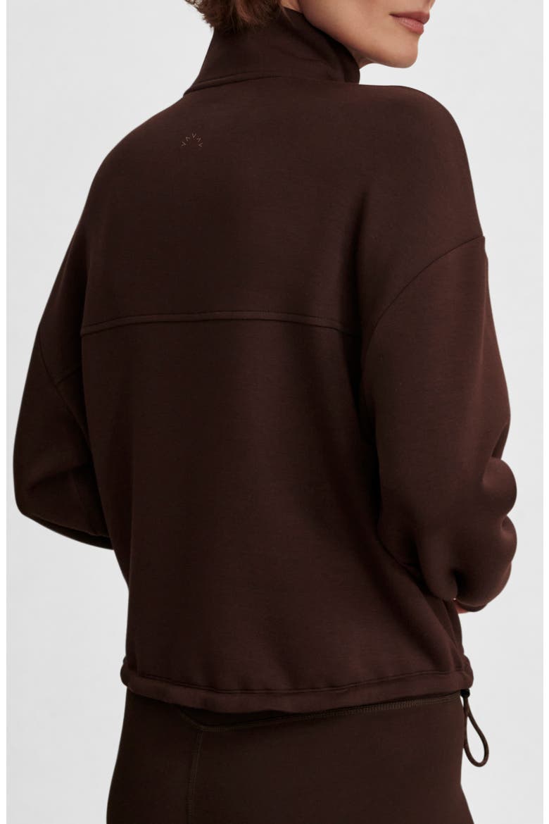 Sian Spacer Half Zip Pullover, Alternate, color, COFFEE BEAN