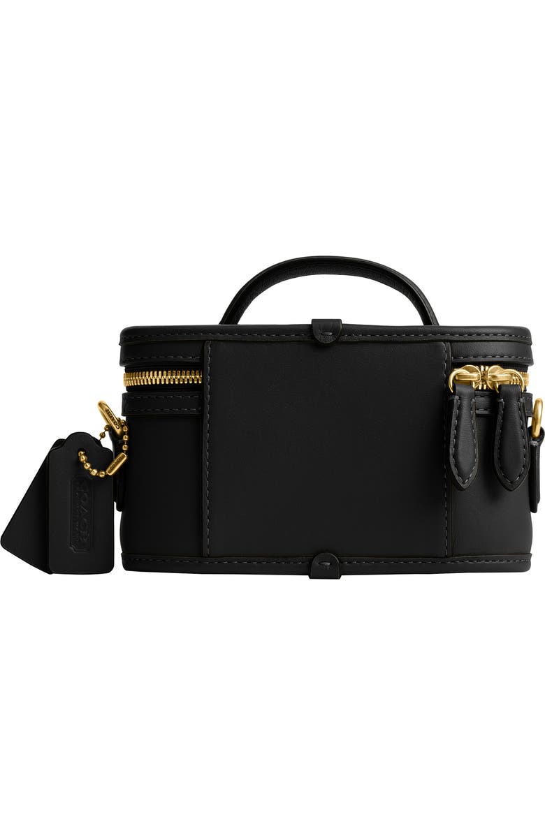 COACH Trail Leather Crossbody Bag, Alternate, color, Black