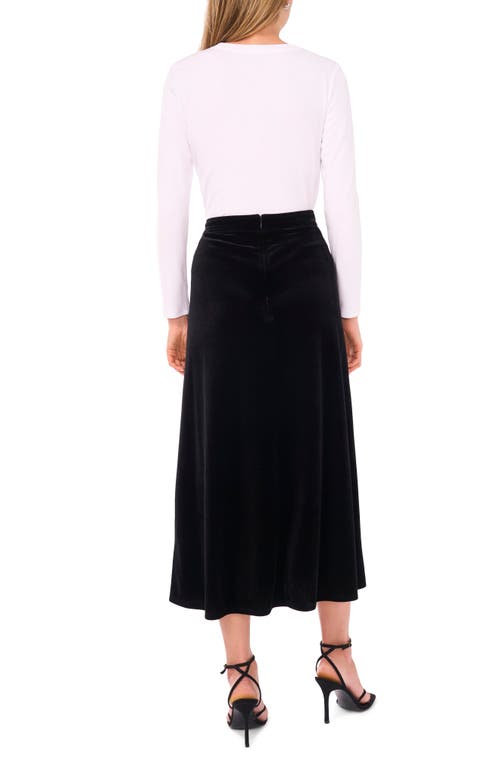 Vince Camuto Velvet A-line Maxi Skirt In Black