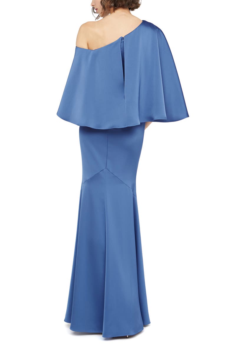 Theia Kia Asymmetric Trumpet Gown, Alternate, color, 