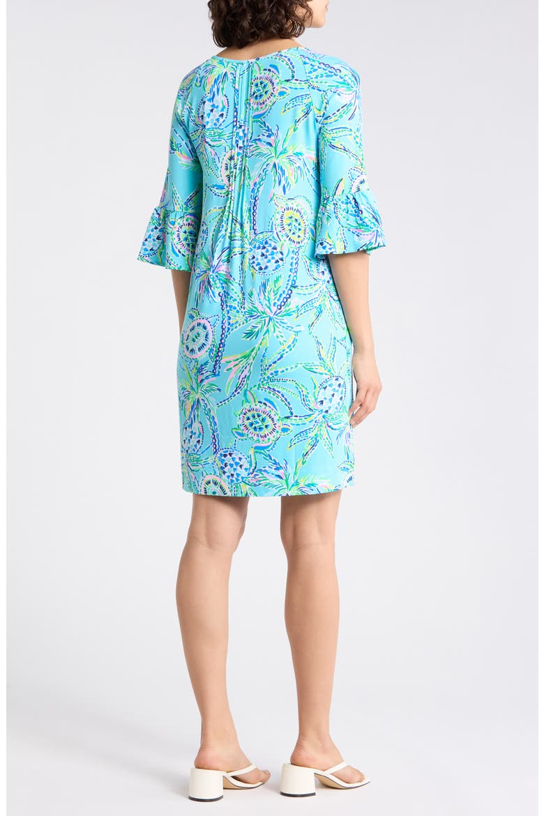 Krystal Shift Dress, Alternate, color, BERMUDA BLUE TURTLE