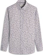 Bugatchi Julian Shaped Fit Geo Print Button-Up Shirt