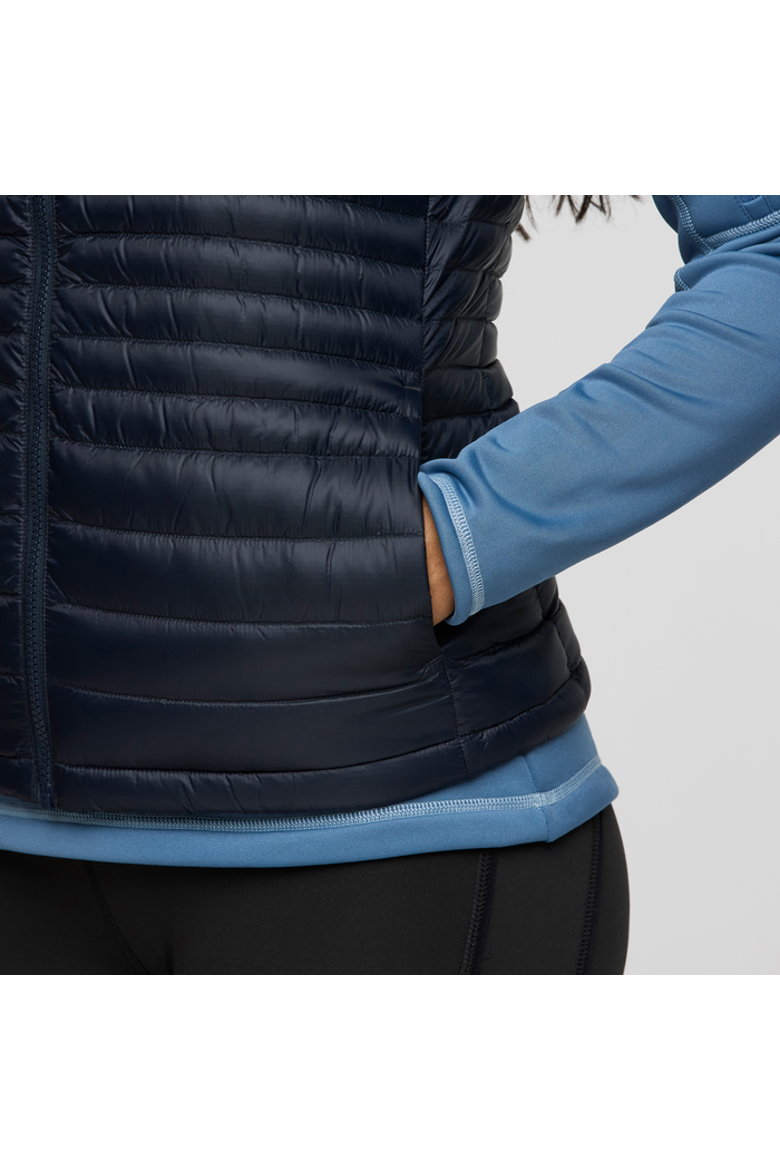 Fuego Down Vest - Women's, Alternate, color, Carbon Stripes