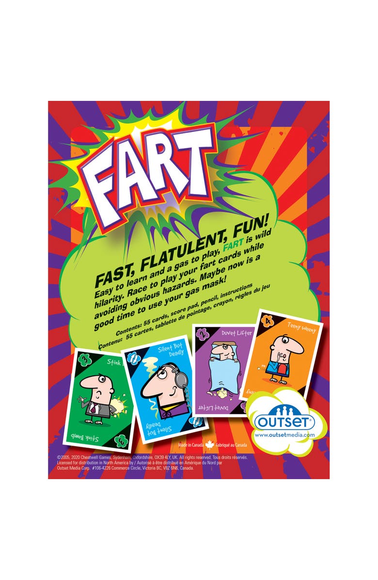 Outset Fart The Explosive Card Game, Alternate, color, Multicolored
