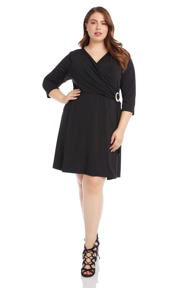 Karen Kane Faux Wrap Dress, Alternate, color, 
