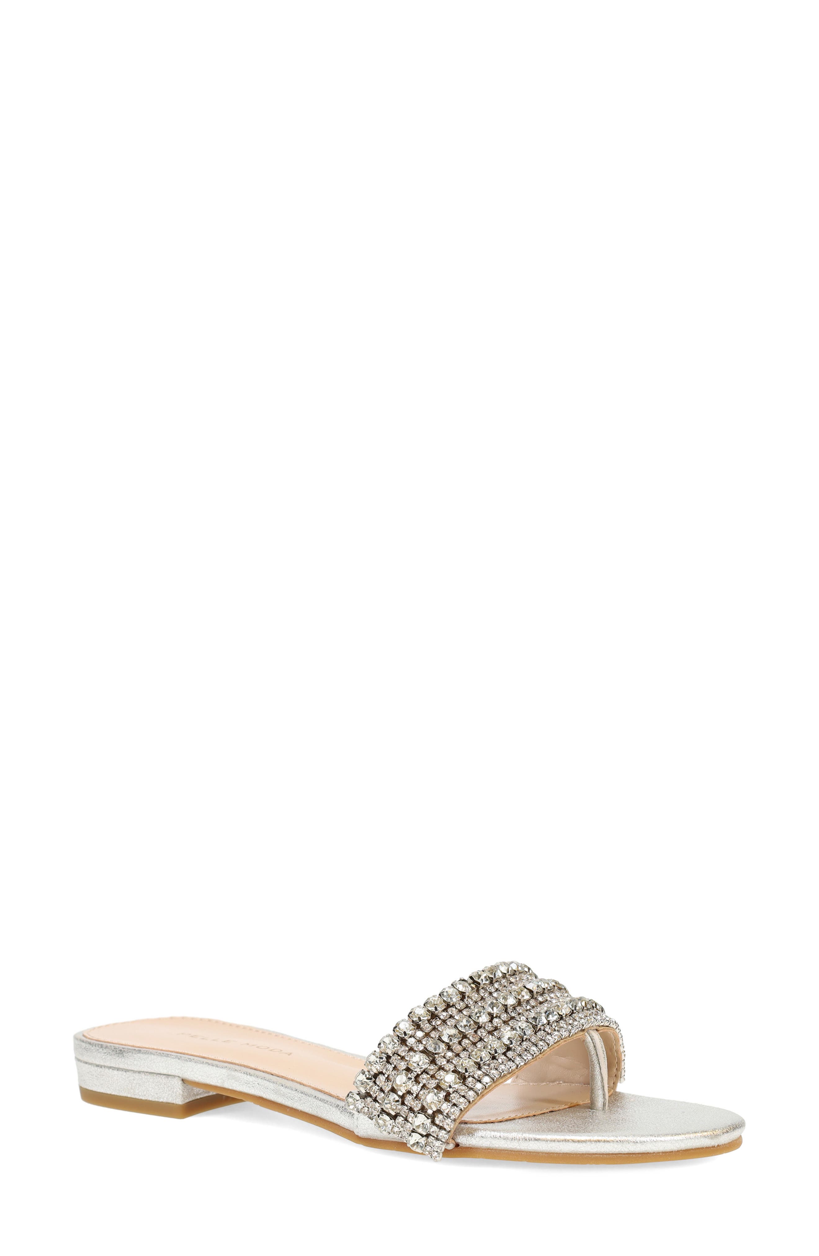 Besen Slide Sandal, Main, color, SILVER