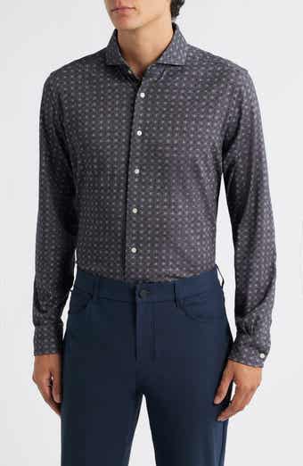 Emanuel Berg Modern Fit Stretch Cotton Jersey Dress Shirt