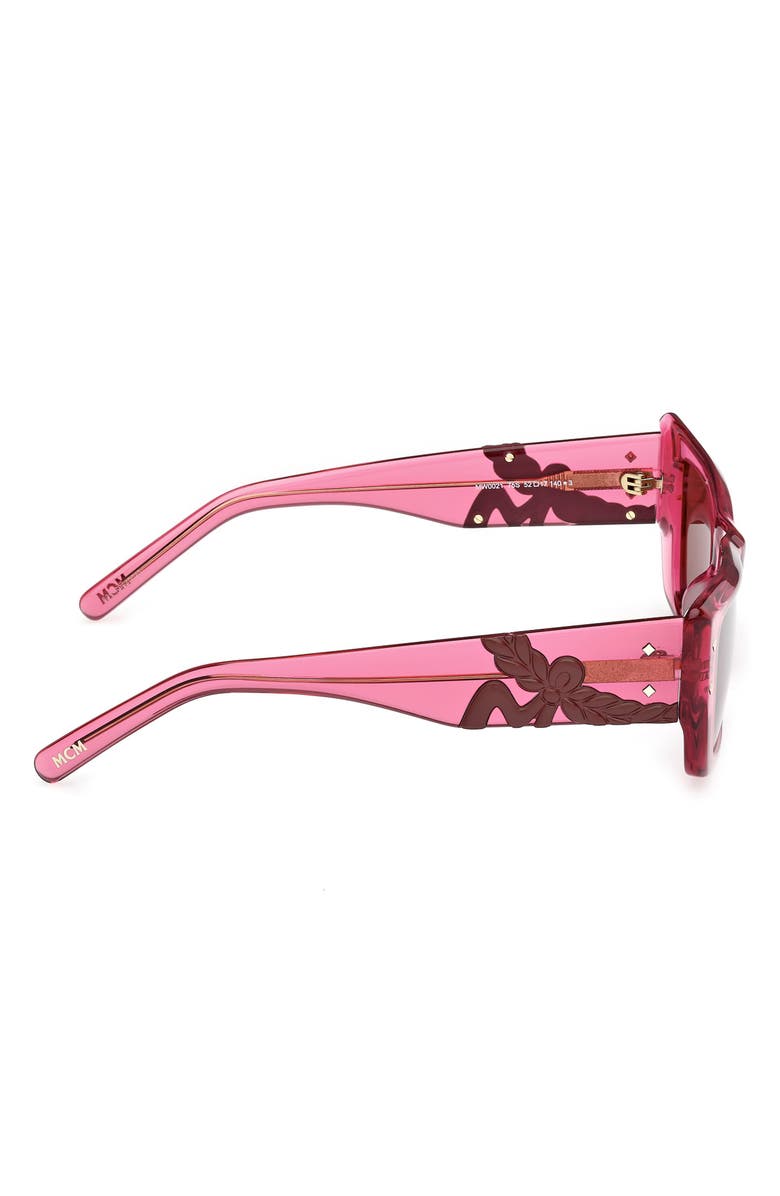MCM 52mm Cat Eye Sunglasses, Alternate, color, Shiny Fuxia / Bordeaux