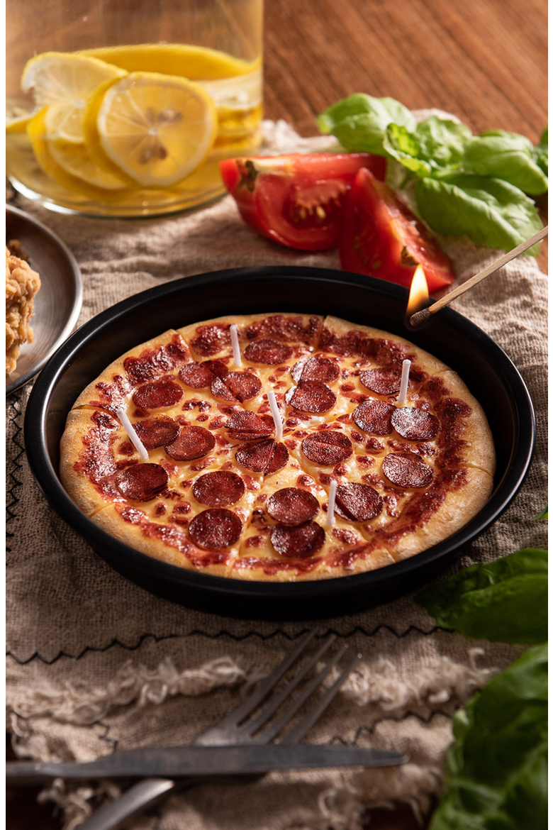 Pepperoni Pizza Candle, Alternate, color, Pepperoni Pizza