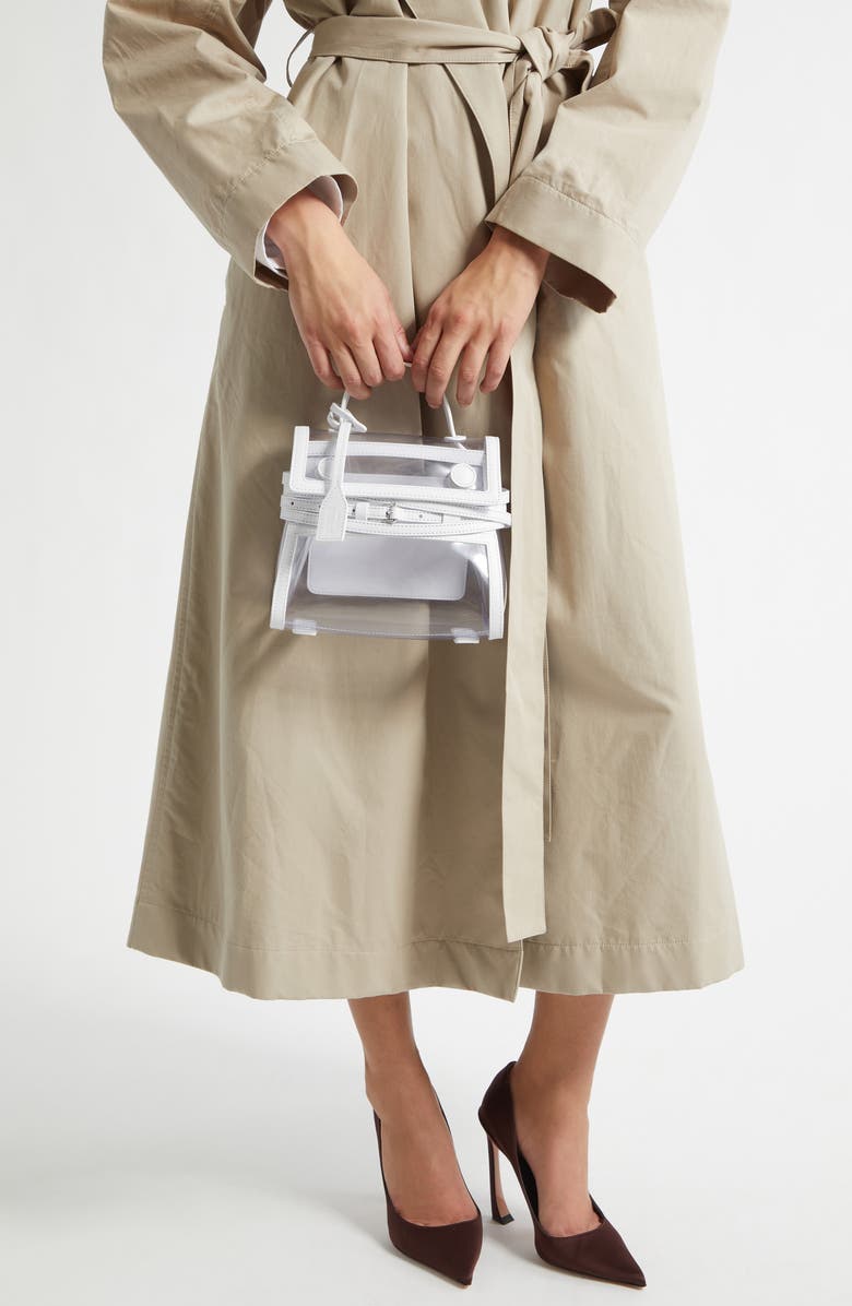 Moschino Tie Me Transparent Handbag, Alternate, color, One Color 10A Oi1