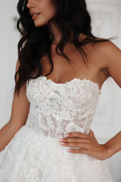 Untamed Petals Jacqueline Mini Dress In White