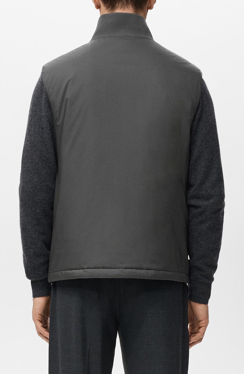 MANGO Quilted Ribbed Collar Vest, Alternate, color, 