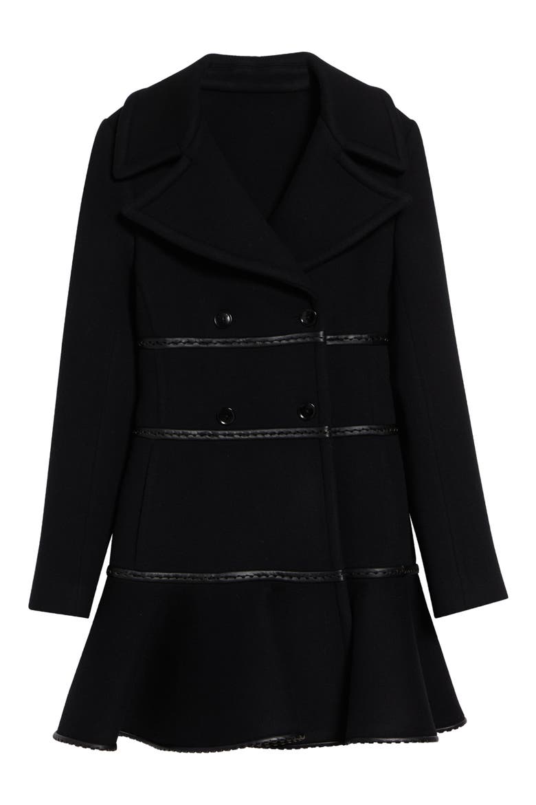 Princess Double Breasted Wool Coat, Main, color, NOIR ALAIA