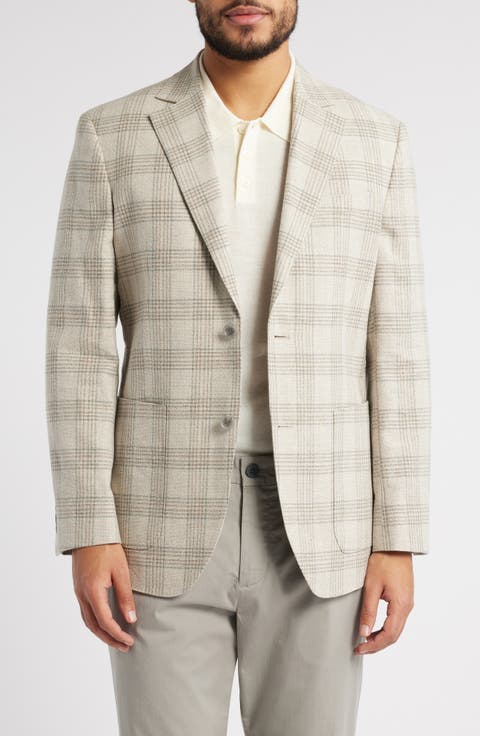 Henrik Trim Fit Italian Cotton & Linen Blend Jacket (Regular & Big)