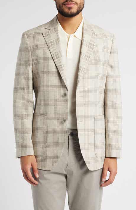 Nordstrom Henrik Trim Fit Italian Cotton & Linen Blend Jacket