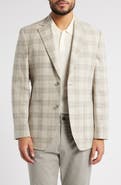 Nordstrom Henrik Trim Fit Italian Cotton & Linen Blend Jacket