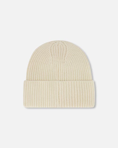 Deux Par Deux Kids Gender Inclusive Mid-season Knit Hat In Metallic