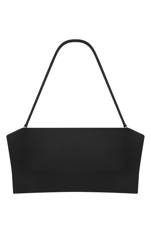 Ralph Lauren Lauren  Longline Bandeau Bikini Top In Black