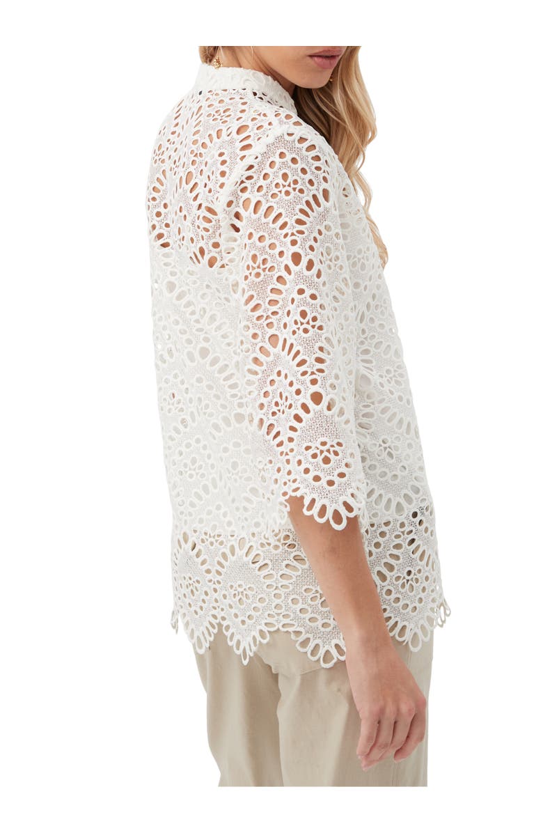 Trina Turk Martigues Lace Tunic Top, Alternate, color, Whitewash