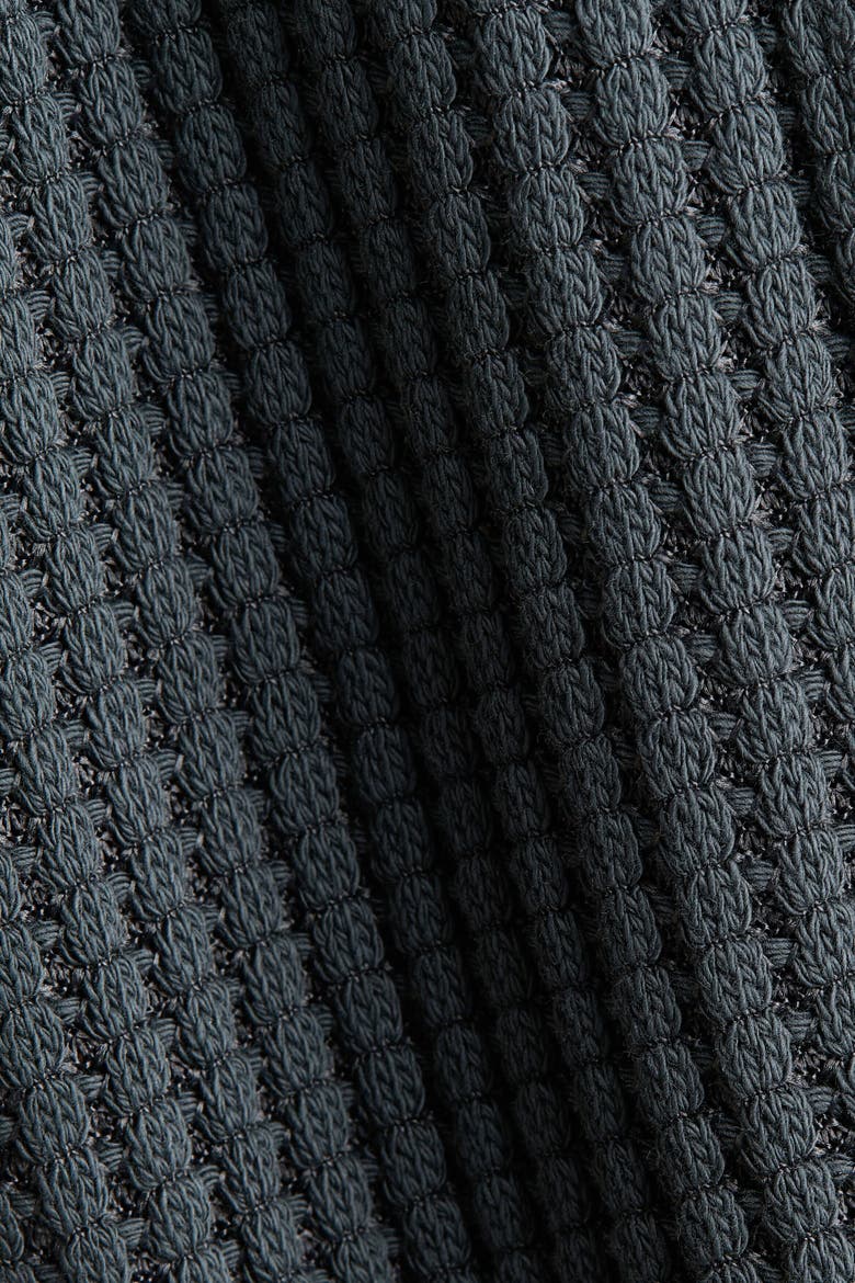 Waffle-knit Romper Suit, Alternate, color, Dark gray