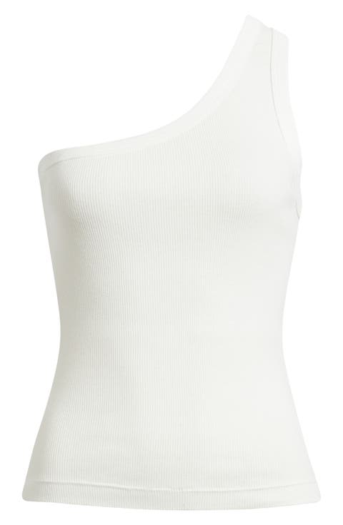 Eve Cotton Rib One-Shoulder Tank