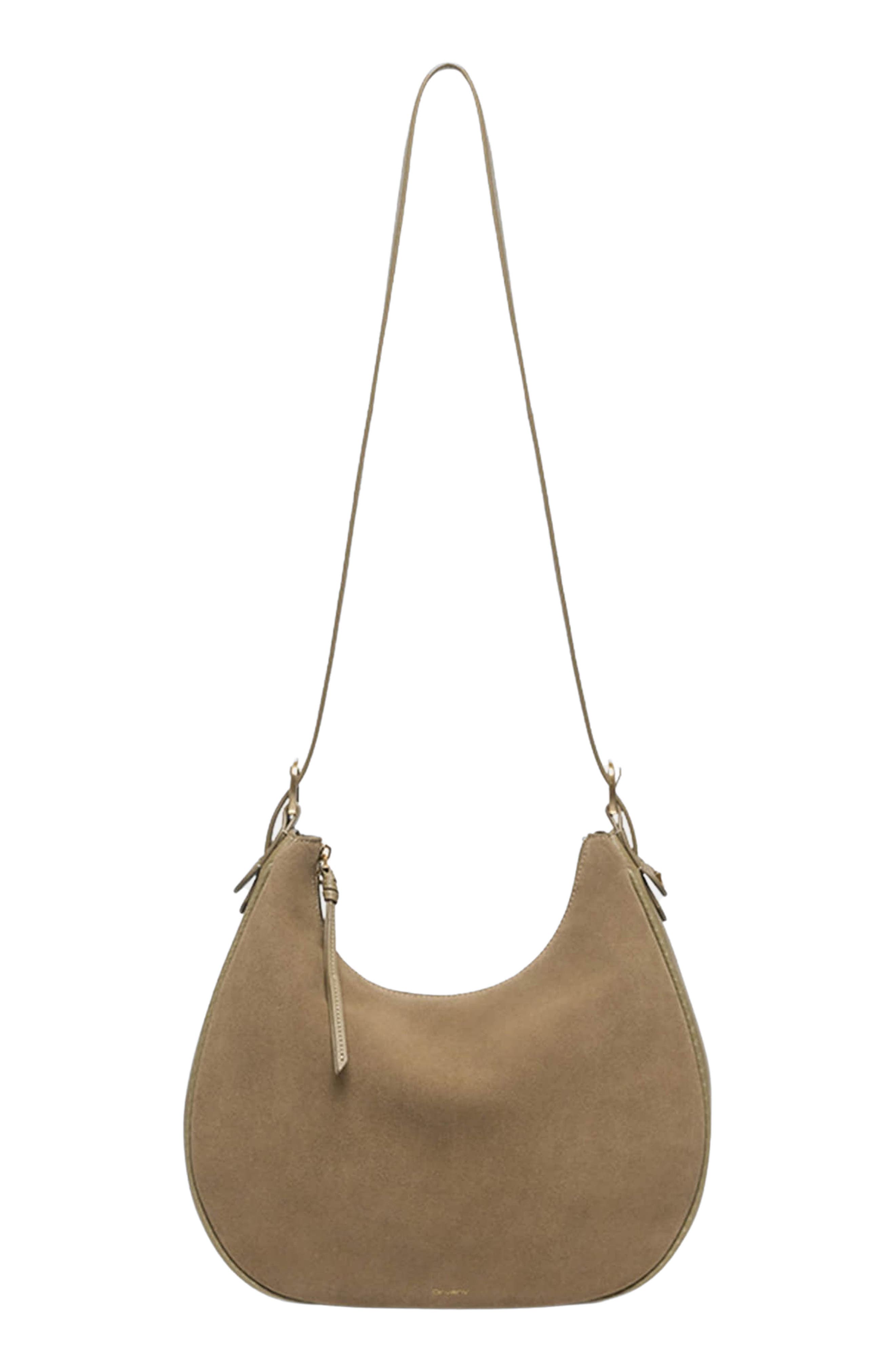 Oryany Lauren Leather Shoulder Bag, Alternate, color, Light Khaki