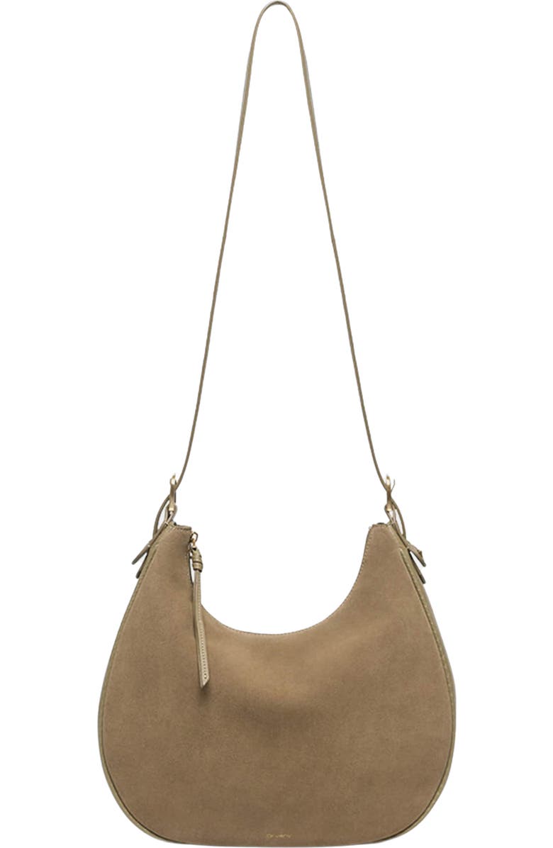 Oryany Lauren Leather Shoulder Bag, Alternate, color, Light Khaki