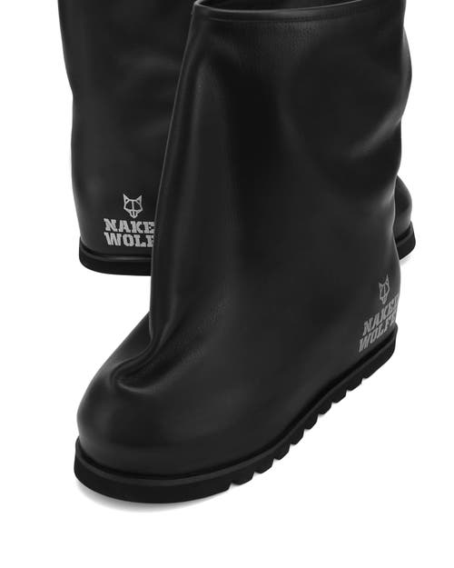 Naked Wolfe The Bag Boot Leather In Black