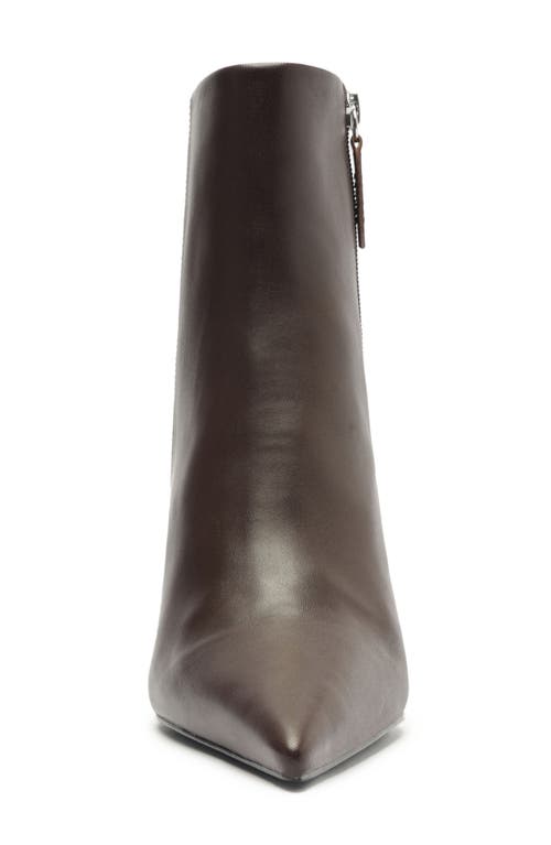 Shop Schutz Mikki Casual Pointed Toe Genuine Calf Hair Bootie In Brown