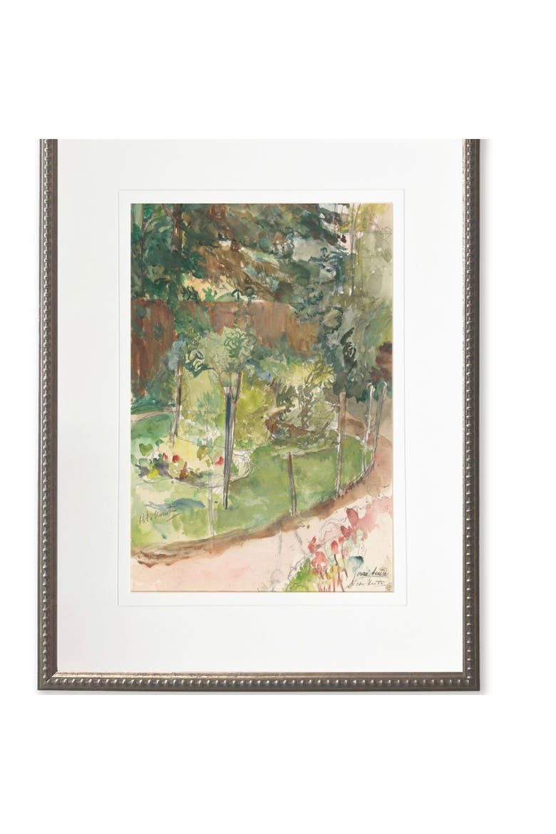 Garden Painting in Silver-Beaded Frame, Main, color, Multi