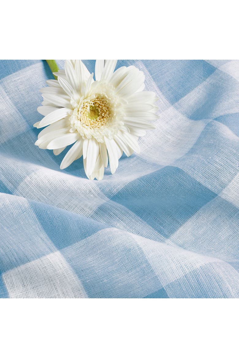 Linen Tablecloth - Buffalo Check, Alternate, color, Blue Bell