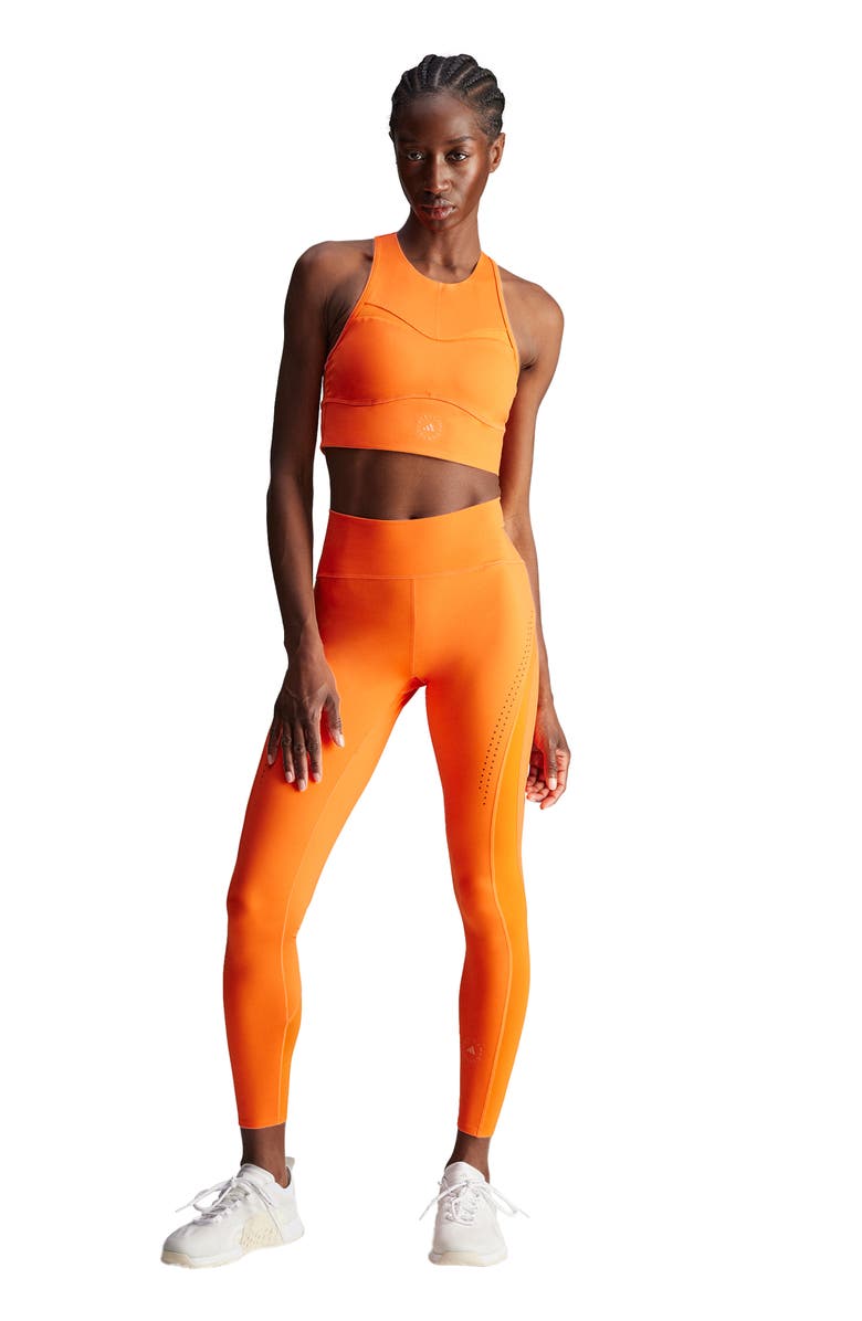 adidas by Stella McCartney TPR Sports Bra Tank, Alternate, color, Semi Impact Orange