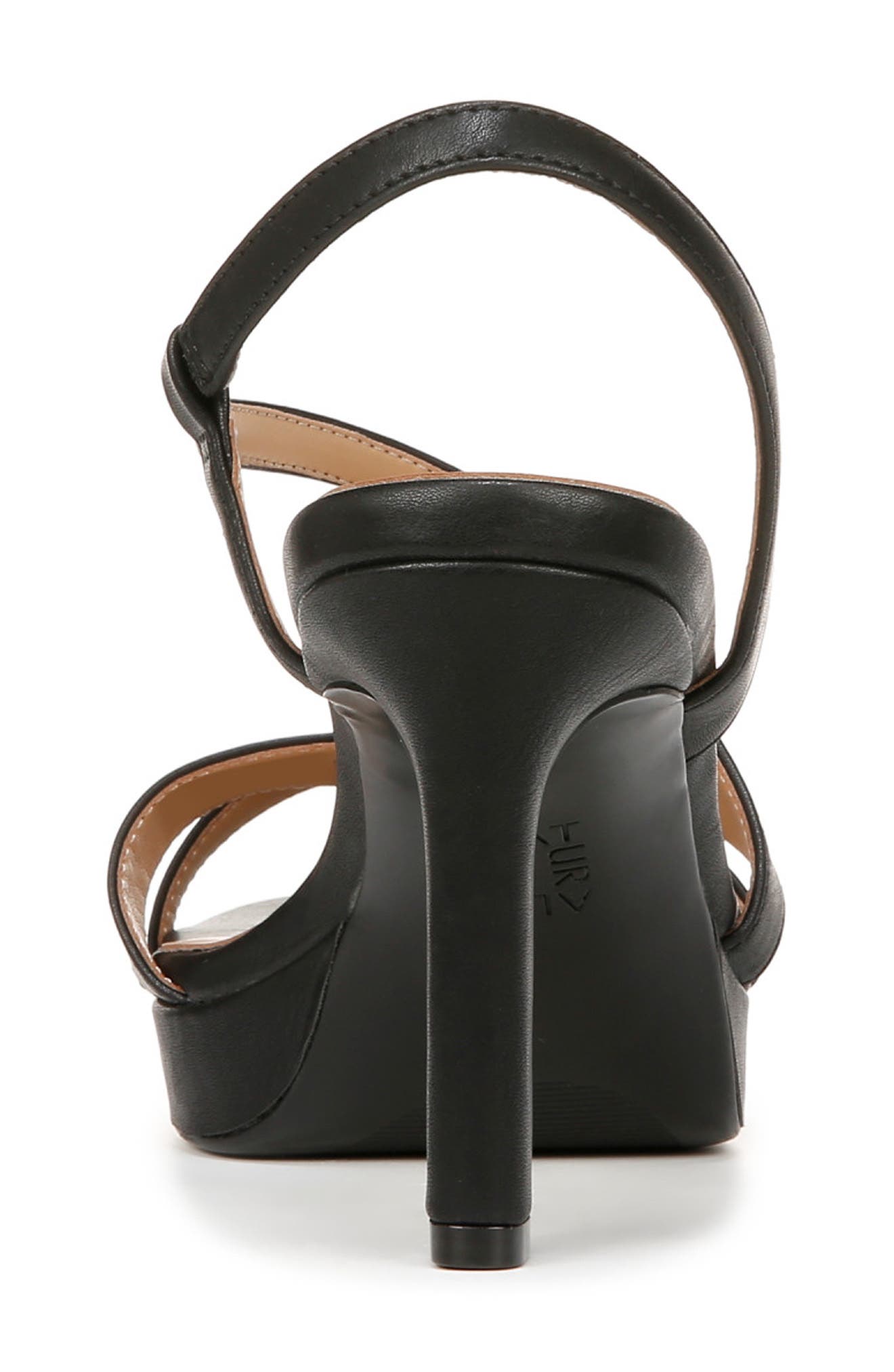 Naturalizer Abby Strappy Platform Sandal, Alternate, color, Black Patent Faux Leather