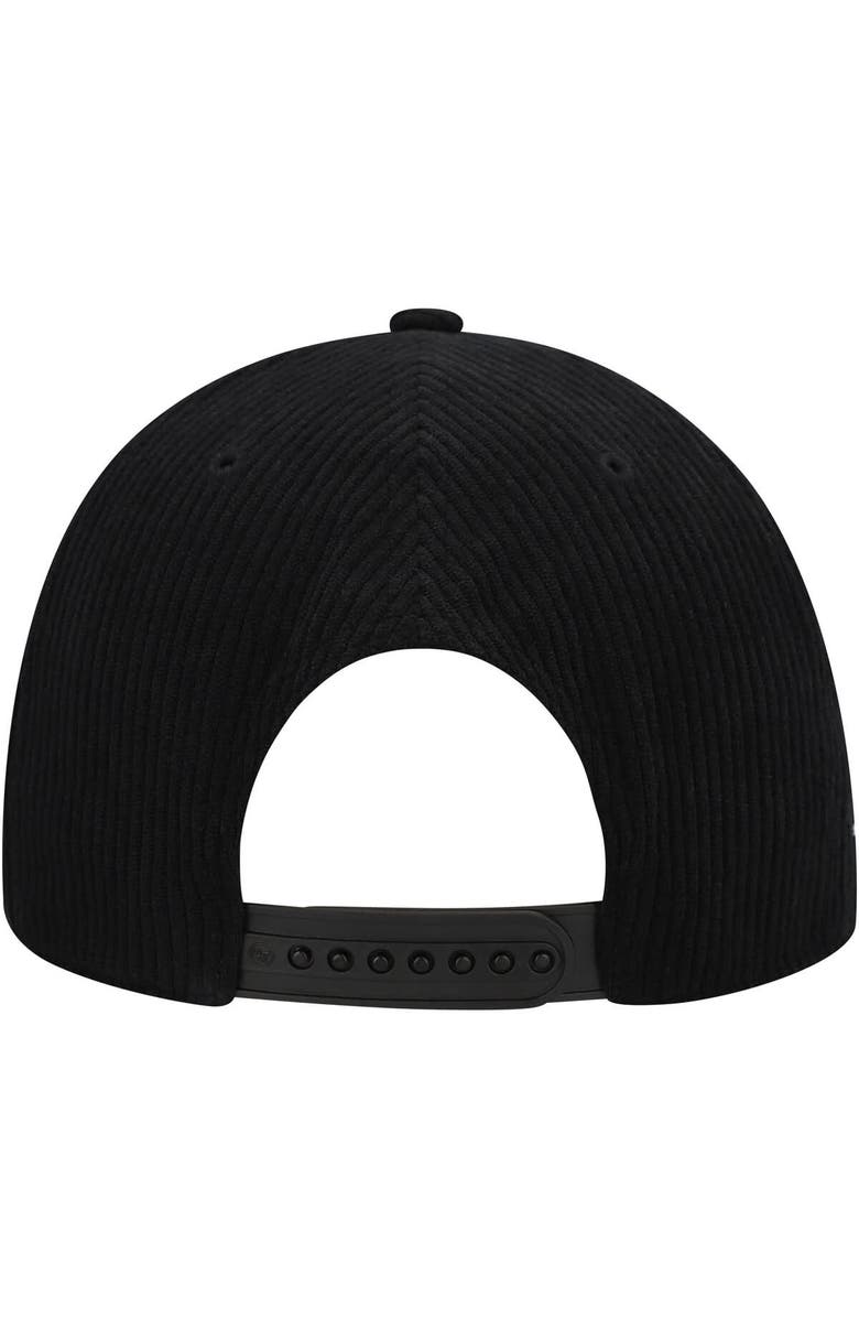 '47 Men's '47  Black Los Angeles Lakers Double Header Sidepatch Cord Hitch Adjustable Hat, Alternate, color, Black