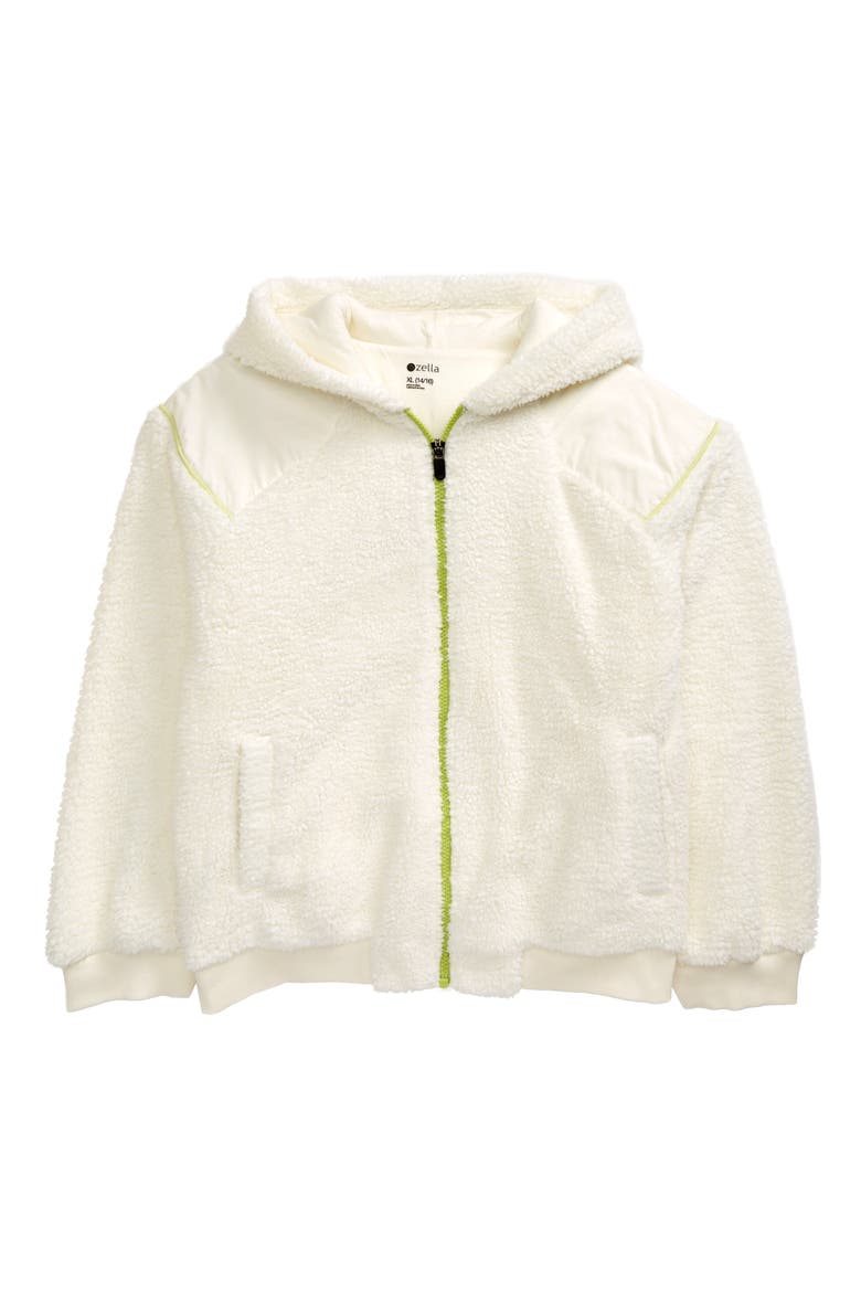 Kids' Rocky Fleece Full Zip Hoodie, Main, color, IVORY VANILLA