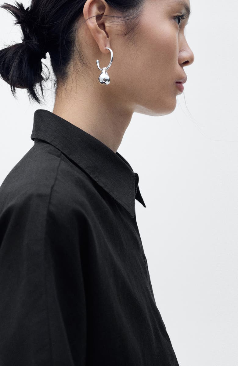 MANGO Pai Linen & Cotton Button-Up Shirt, Alternate, color,