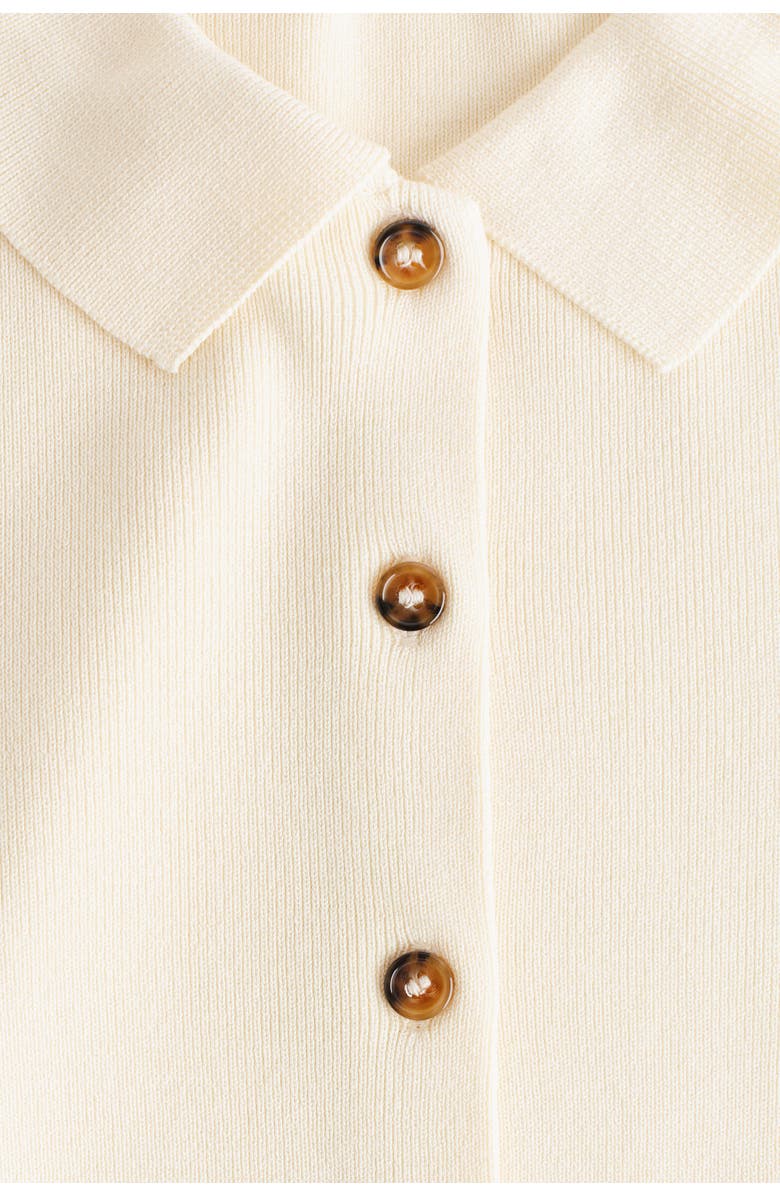 H&M Collared Cardigan, Alternate, color, Cream