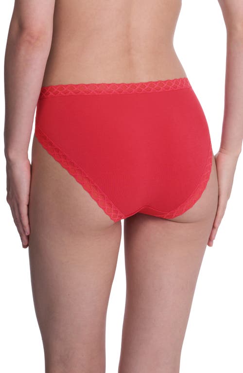 Natori Bliss Cotton French Cut Briefs In Red