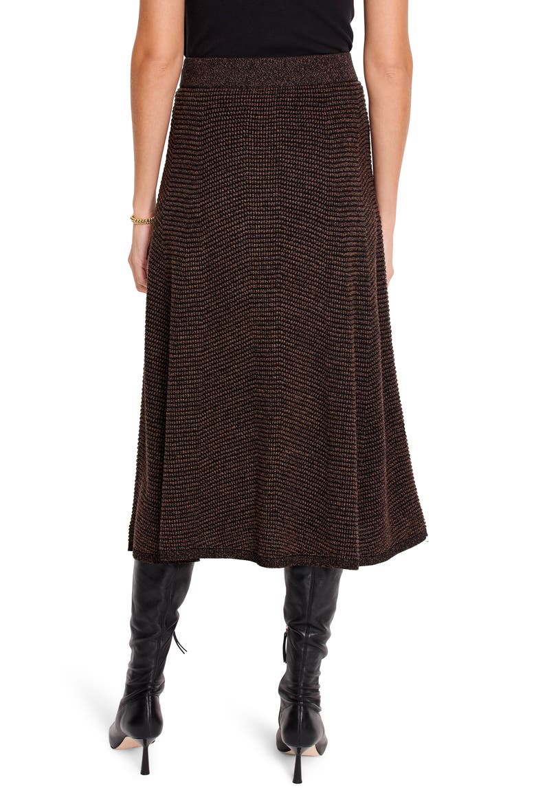Pixel Knit Midi Skirt, Alternate, color, BROWN MULTI