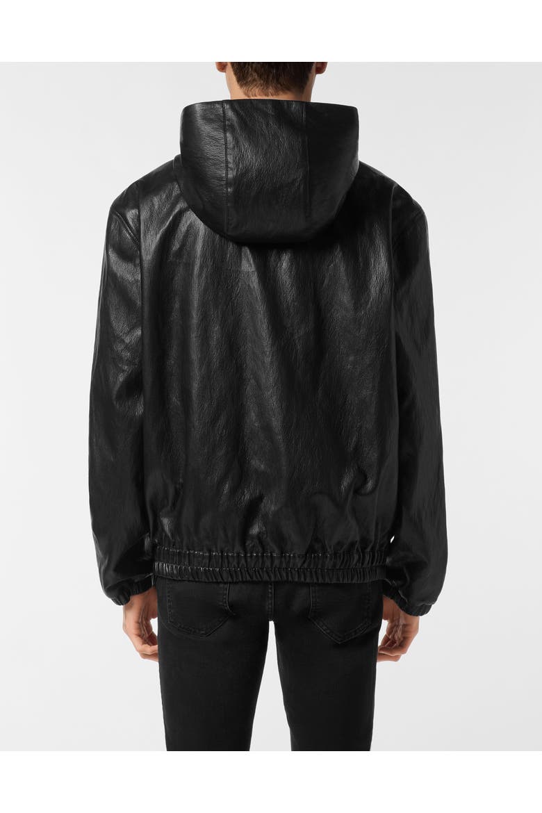 Eco Leather Windbreaker Men, Alternate, color, black