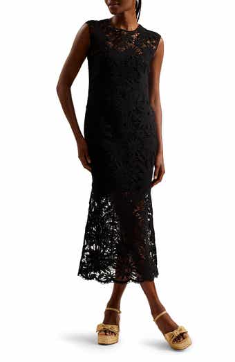 Corha Floral Lace Midi Dress