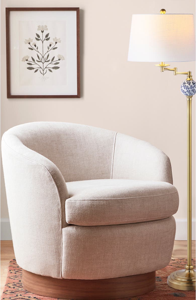 JONATHAN Y Aveiro Classic Midcentury Iron LED Floor Lamp, Alternate, color,