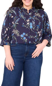 CeCe Split Neck Top