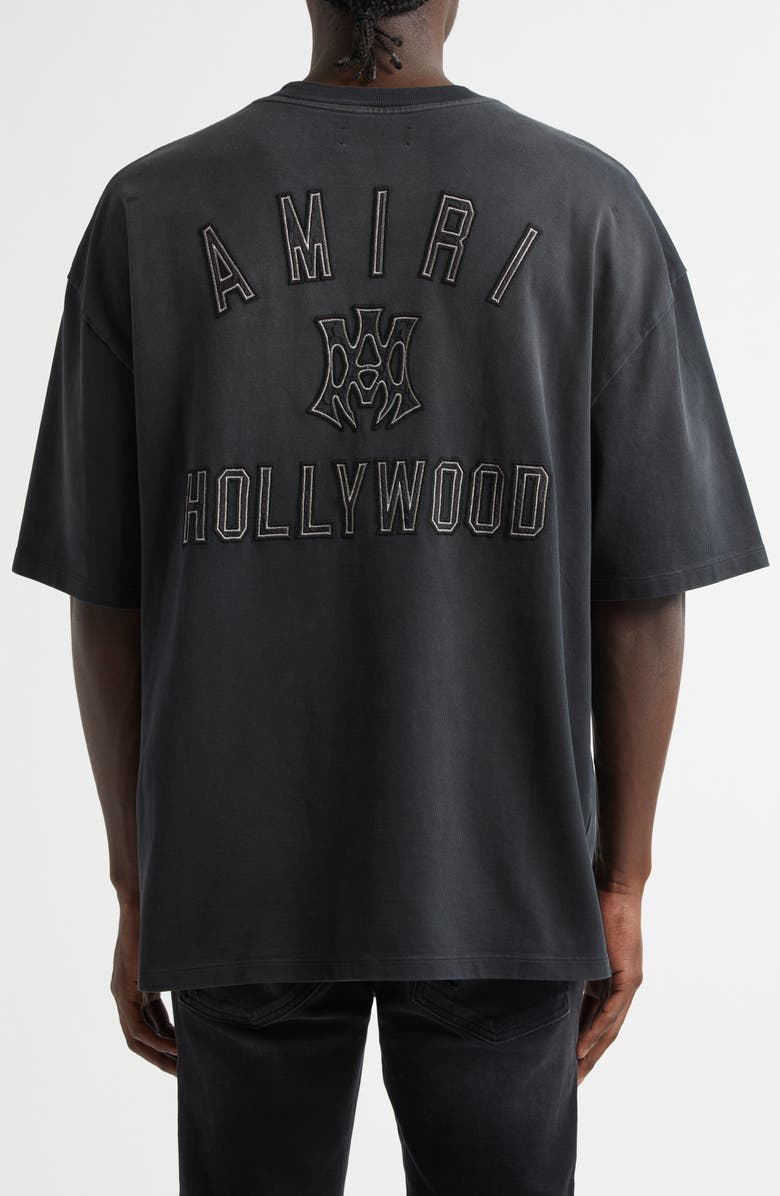 AMIRI Skate Logo Patch Cotton T-Shirt, Alternate, color, Black