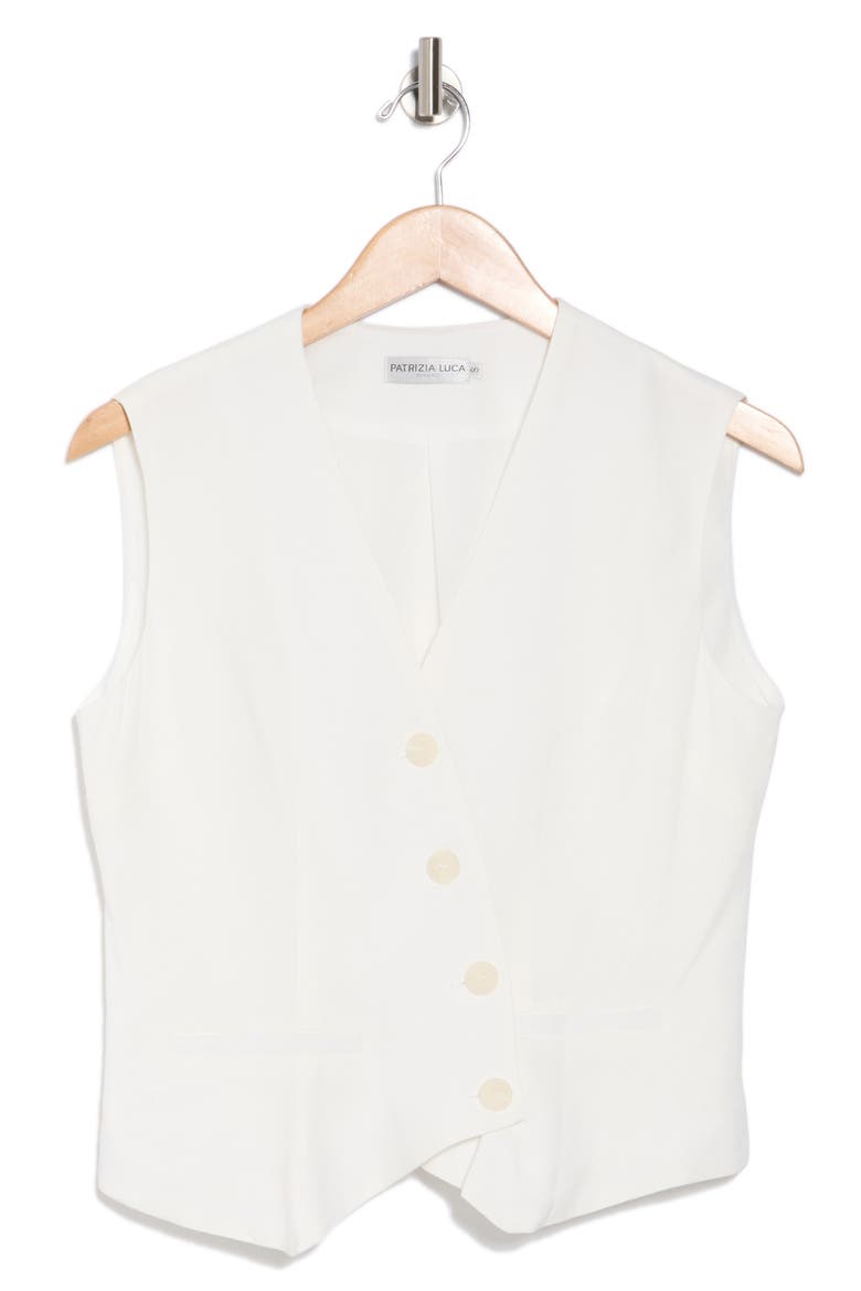 Asymmetric Button Front Vest, Alternate, color, OFF WHITE