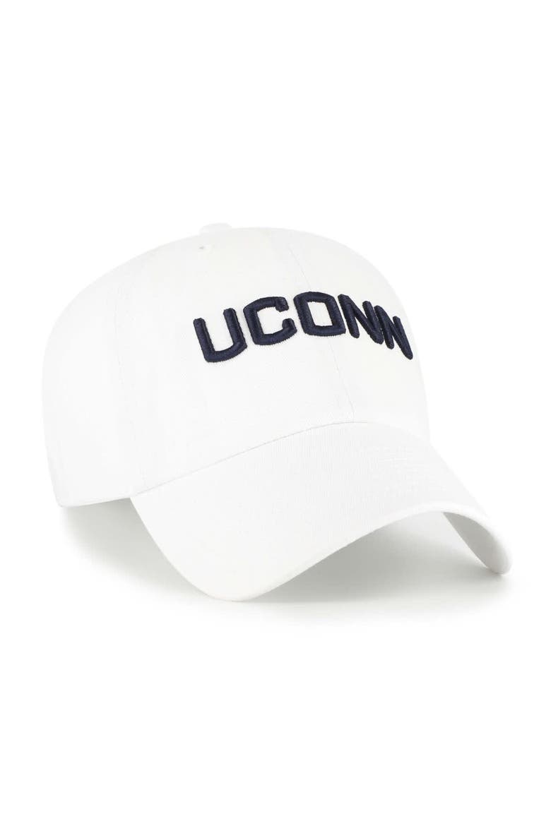 Men's '47 White UConn Huskies Clean Up Adjustable Hat, Alternate, color, White